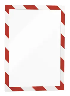 DURABLE Info-Rahmen 4944 DURAFRAME® SECURITY 2 Stück A4 selbstklebend rt/weiß