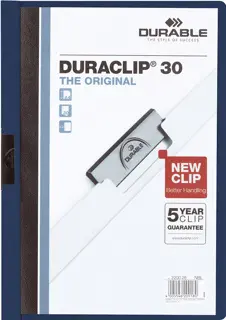 DURABLE Klemmmappe 2200 DURACLIP® A4 bis 30 Blatt Kunststoff 219 x 310 mm nachtblau
