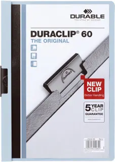 DURABLE Klemmmappe 2209 DURACLIP® A4 bis 60 Blatt Kunststoff 219 x 310 mm blau