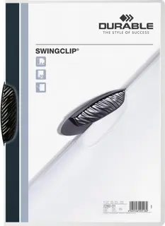 DURABLE Klemmmappe 2260 SWINGCLIP® A4 bis 30 Blatt PP 218 x 306 mm schwarz