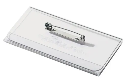 DURABLE Namensschild 8001 100 Stück mit Plattennadel 40 x 75 mm transparent