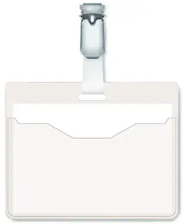 DURABLE Namensschild 8106 25 Stück mit Clip 60 x 90 mm transparent