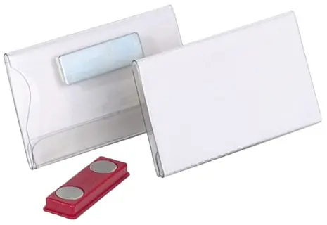 DURABLE Namensschild 8116 mit Magnet 40 x 75 mm transparent