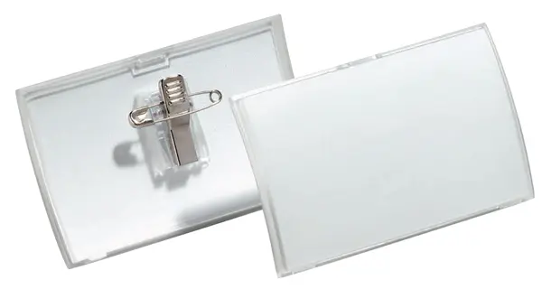 DURABLE Namensschild 8211 CLICK FOLD 25 Stück mit Kombiklemme 40 x 75 mm transparent
