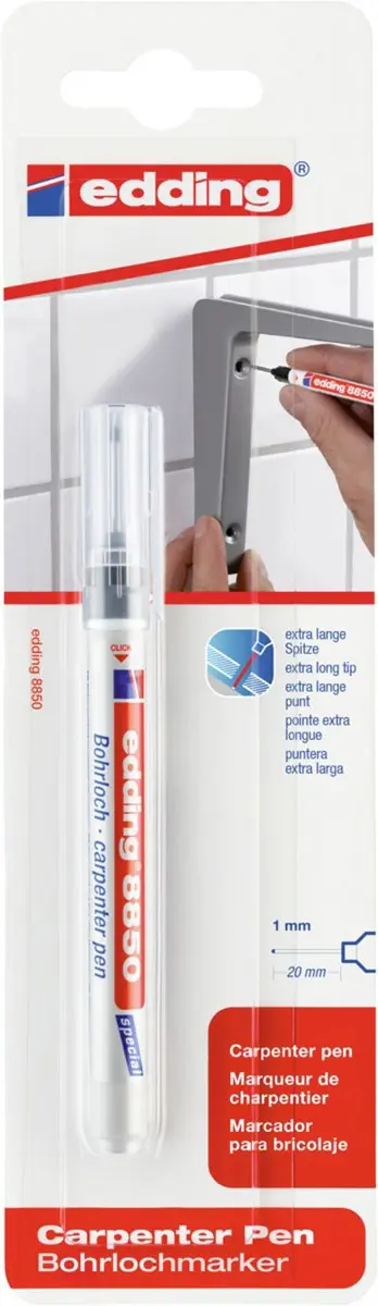 EDDING Bohrlochmarker 8850 im Blister mit Rundspitze (Länge: 20 mm) 0