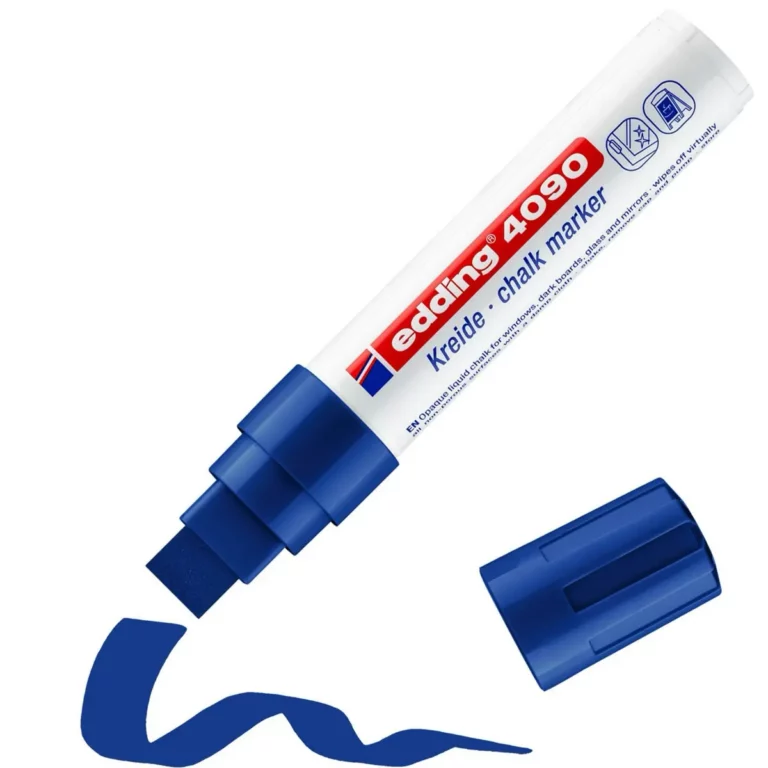 EDDING Kreidemarker 4090 mit Keilspitze 4-15 mm blau