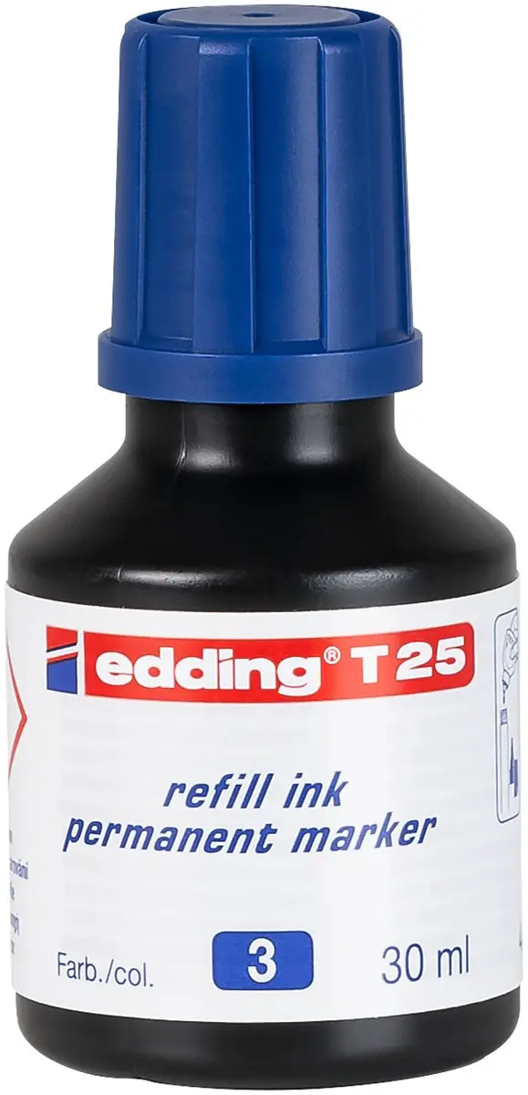 EDDING Nachfülltinte T25 für Permanentmarker 30 ml blau