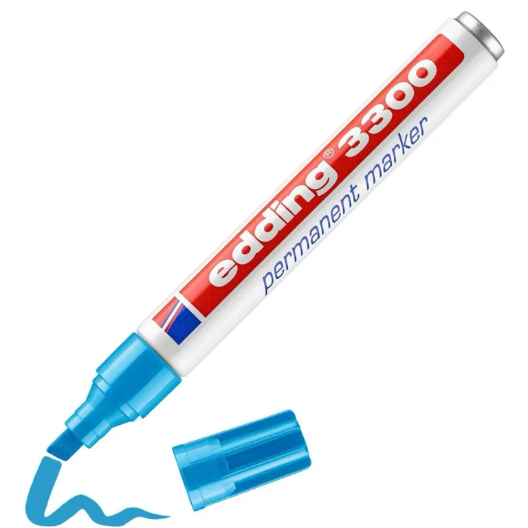 EDDING Permanentmarker 3300 mit Keilspitze 1-5 mm hellblau