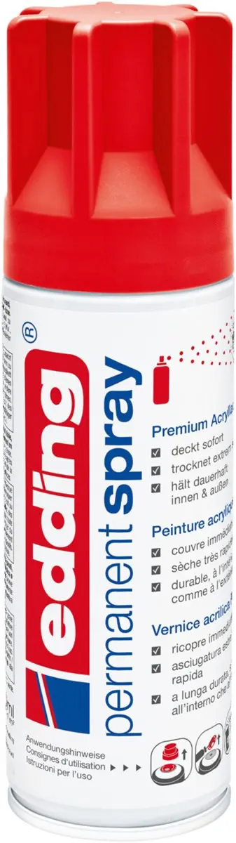 EDDING Permanentspray 5200 Acryllack 200 ml matt verkehrsrot