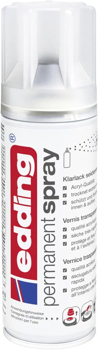 EDDING Permanentspray 5200 Klarlack 200 ml seidenmatt transparent
