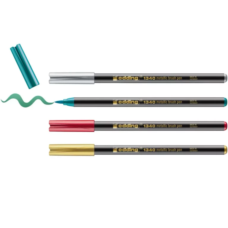 EDDING Pinselstift XMAS 1340 4 Stück mit Pinselspitze 1-3 mm farbig sortiert