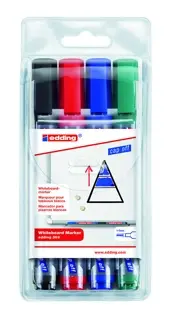EDDING Whiteboardmarker 363 4 Stück mit Keilspitze 1-5 mm farbig sortiert