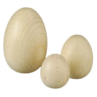 EFCO Rohholzeier 25 Stück 3 mm halbgebohrt 25 x 30 mm natur