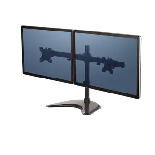 FELLOWES Doppelmonitorarm Professional bis 27" mit Standfuß schwarz