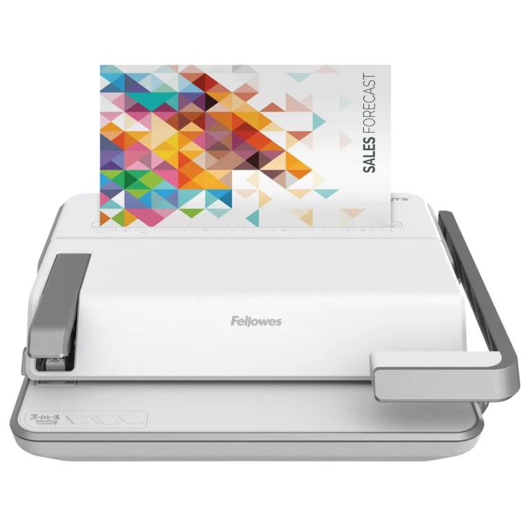 FELLOWES Multifunktions-Bindegerät Lyra 3-in-1 weiß/silber