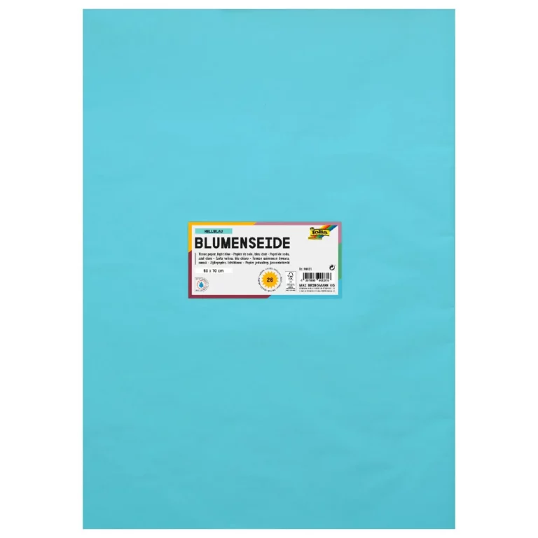 FOLIA Blumenseide 90031 26 Bögen 20 g/m² 50 x 70 cm hellblau