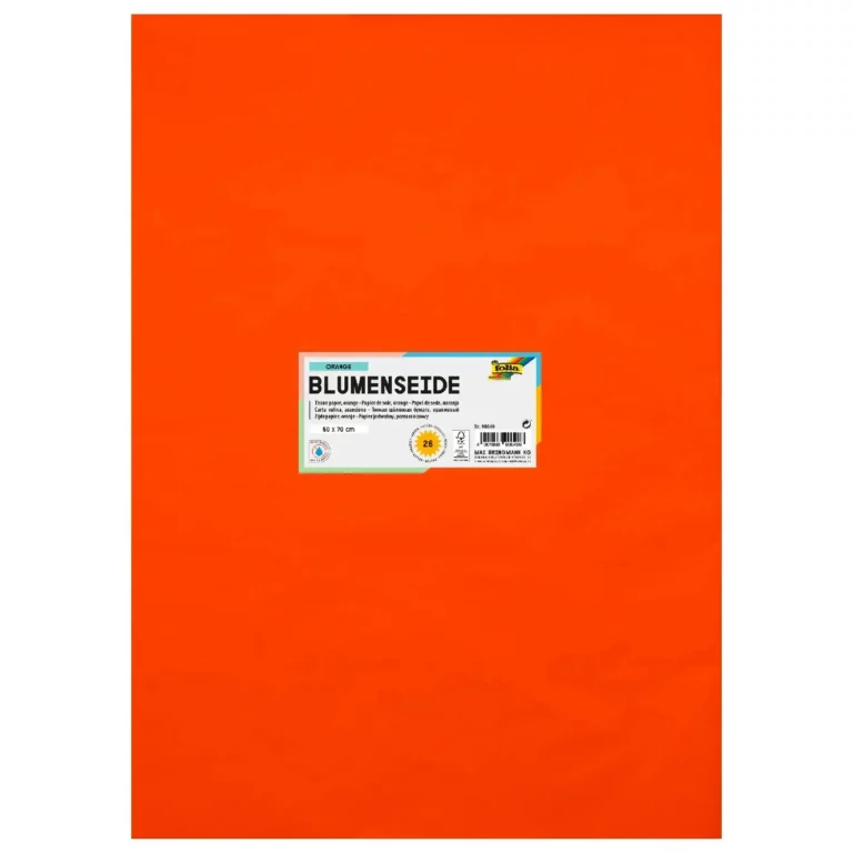 FOLIA Blumenseide 90040 26 Bögen 20 g/m² 50 x 70 cm orange