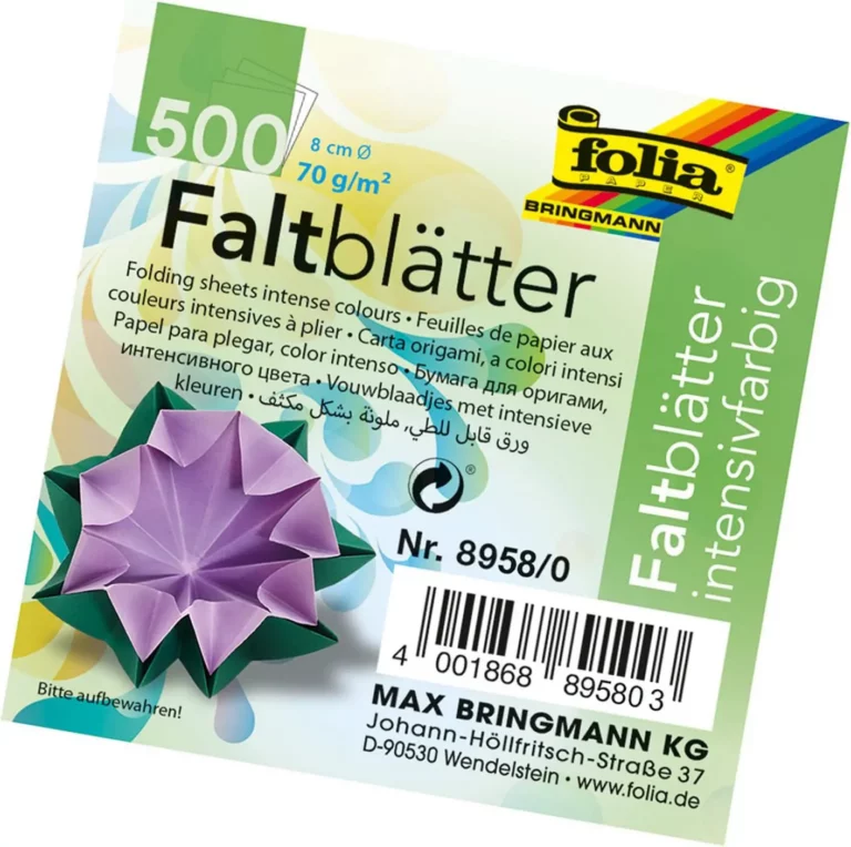 FOLIA Faltblätter 500 Blatt 70 g/m² Ø 8 cm farbig sortiert
