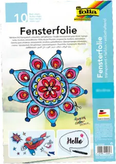 FOLIA Fensterfolie 10 Bögen selbsthaftend 50 x 70 cm transparent