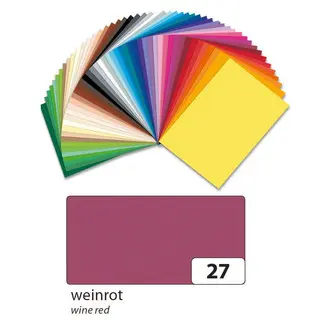 FOLIA Fotokarton 6127 10 Bögen 300 g/m² 50 x 70 cm weinrot