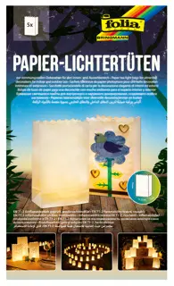 FOLIA Lichtertüte 5 Stück Papier 19 x 7 x 11