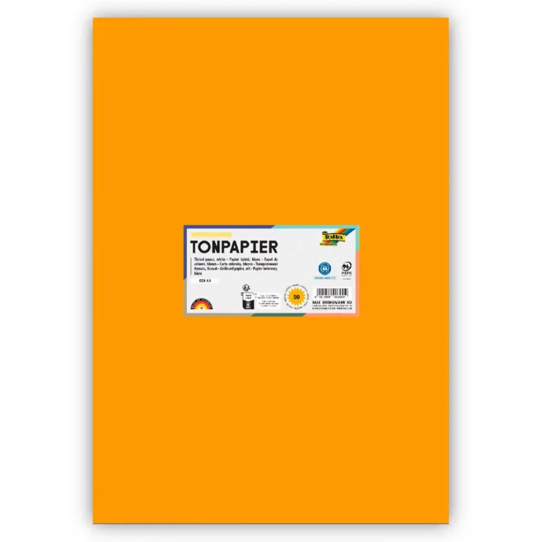 FOLIA Tonzeichenpapier 6316 DIN A3 50 Bögen 130 g/m² dunkelgelb
