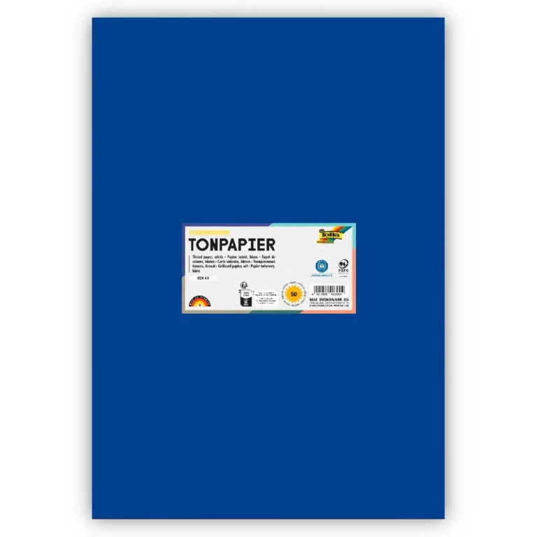 FOLIA Tonzeichenpapier 6336 DIN A3 50 Bögen 130 g/m² ultramarin