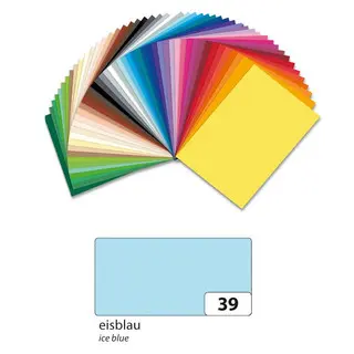 FOLIA Tonzeichenpapier 6739 10 Bögen 130 g/m² 50 x 70 cm eisblau