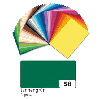 FOLIA Tonzeichenpapier 6758 10 Bögen 130 g/m² 50 x 70 cm tannengrün