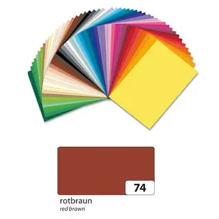 FOLIA Tonzeichenpapier 6774 10 Bögen 130 g/m² 50 x 70 cm rotbraun