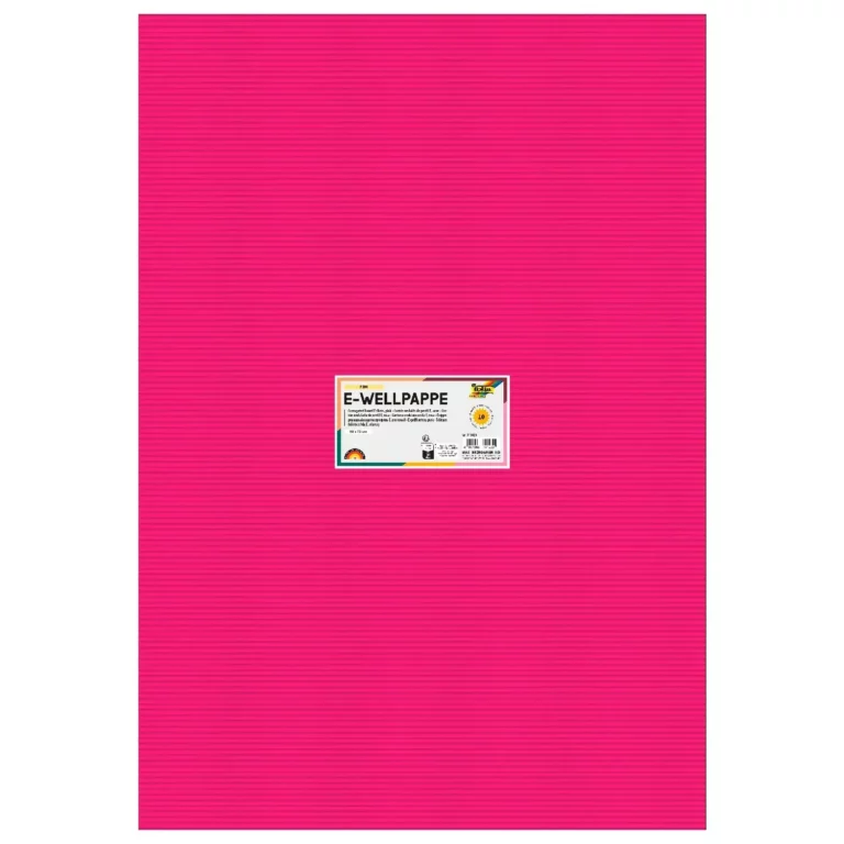 FOLIA Wellpappe 741023 10 Bögen 260 g/m² 50 x 70 cm pink