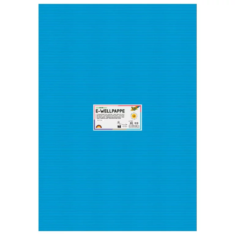 FOLIA Wellpappe 741033 10 Bögen 260 g/m² 50 x 70 cm pazifikblau