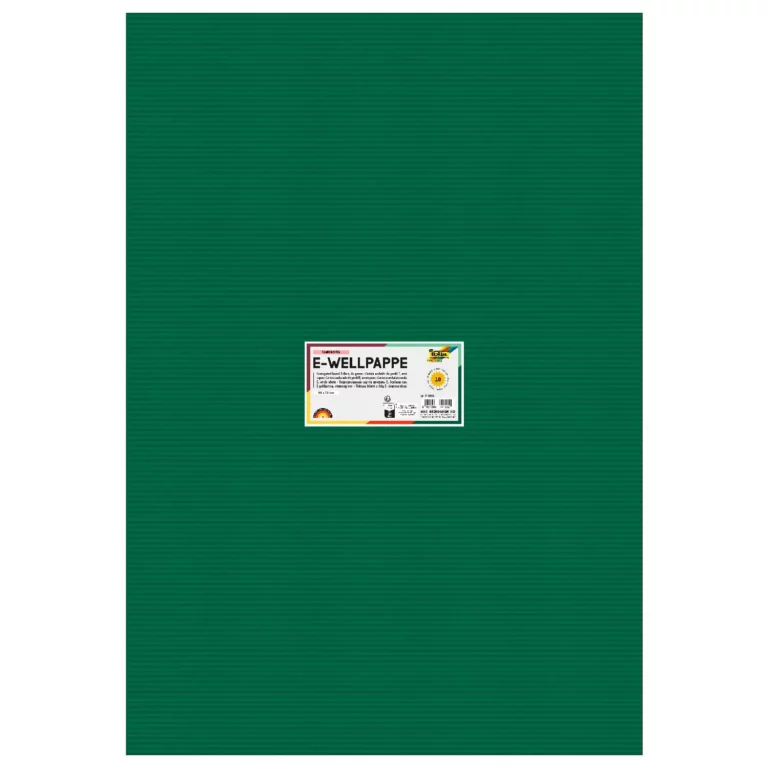 FOLIA Wellpappe 741058 10 Bögen 260 g/m² 50 x 70 cm tannengrün