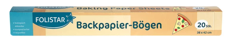 FOLISTAR Backpapier Zuschnitte 20 Bögen 38 x 42 cm weiß