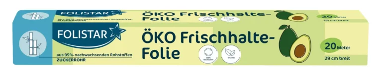 FOLISTAR Frischhaltefolie ÖKO 20 m x 29 cm glasklar