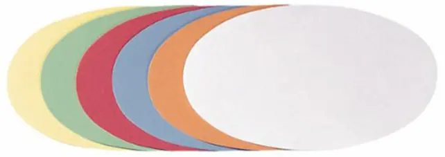 FRANKEN Moderationskarten Oval 19 x 11 cm sortiert 500 Stück