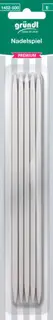 GRÜNDL Nadelspiel 5 Stück silber 20 cm