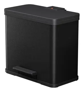 HAILO Tretabfalleimer Öko duo Plus L 17 und 9 Liter schwarz matt