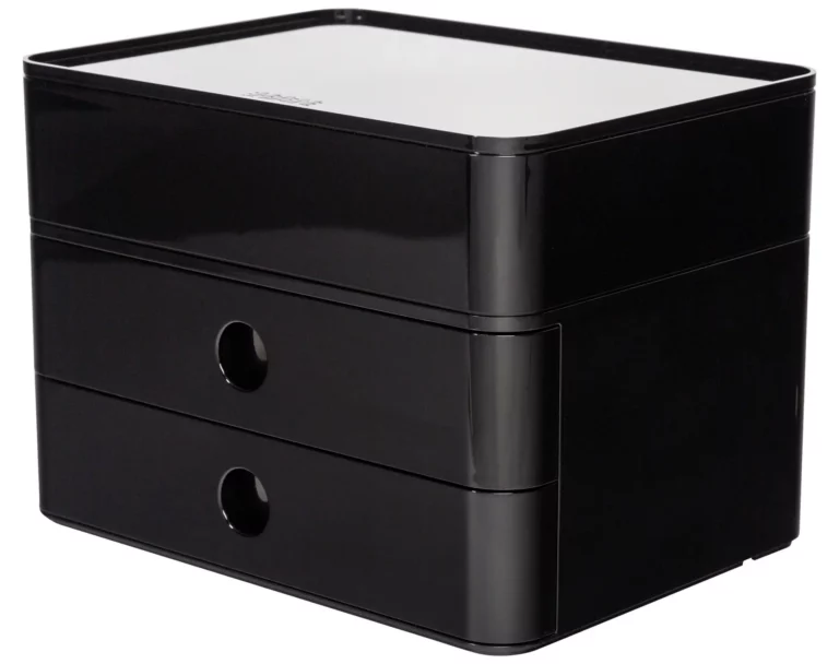 HAN Schubladenbox Smart-Box Plus Allison DIN A4 mit 2 Laden und Utensilienbox jet black