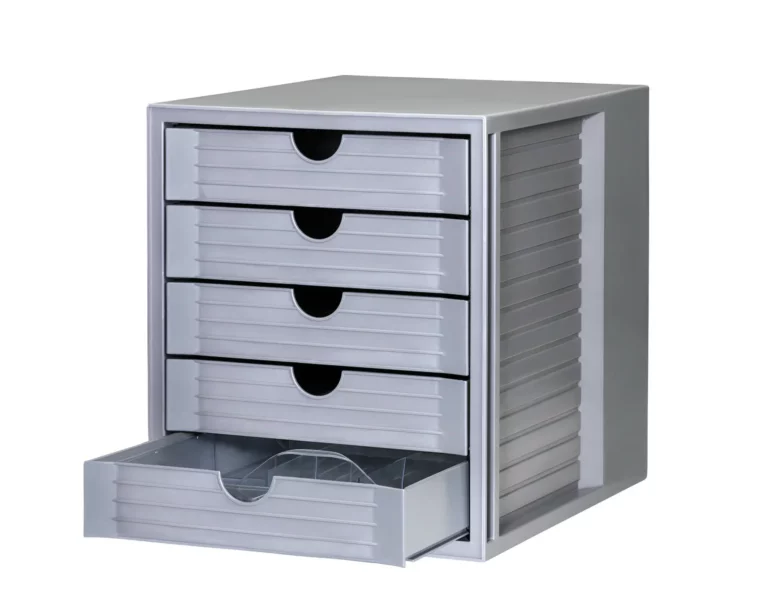 HAN Schubladenbox Systembox Karma DIN C4 mit 5 Schubladen grau