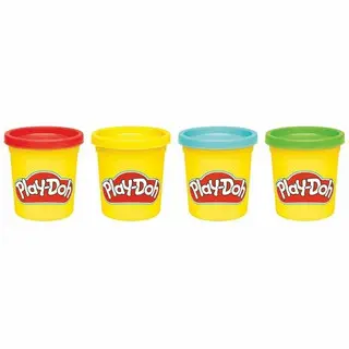 HASBRO Knetmasse Play-Doh 4 Stück à 85g farbig sortiert