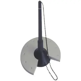 HELIT Kugelschreiberständer mit Kette 635 schwarz/grau