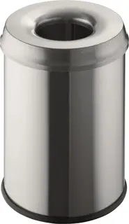 HELIT Papierkorb 30 Liter silber