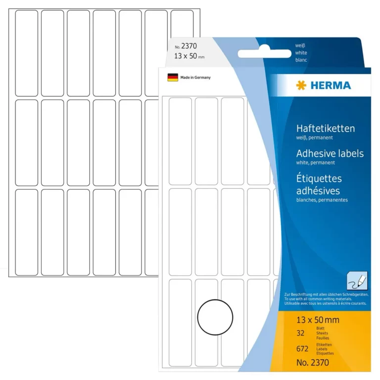 HERMA Etiketten 2370 672 Stück 13 x 50 mm weiß