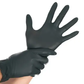 HYGONORM Nitrilhandschuhe Allfood Safe 250 Stück puderfrei Gr. 9/L schwarz
