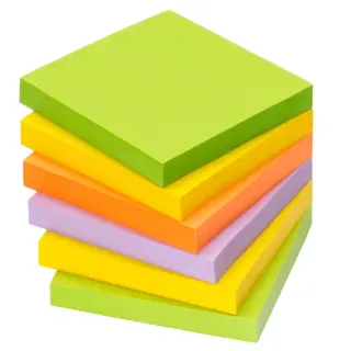 INFO NOTES Haftnotiz 76 x 76 mm 100 Blatt 6 Stück Neon-Mix