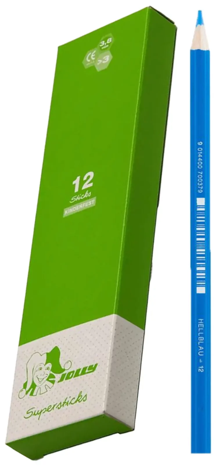 JOLLY Buntstifte 3000 Supersticks Classic 12 Stück hellblau