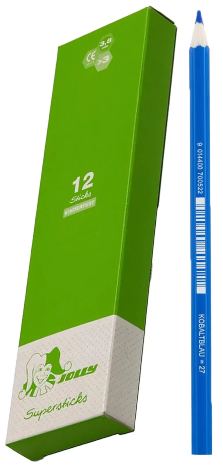 JOLLY Buntstifte 3000 Supersticks Classic 12 Stück kobaltblau