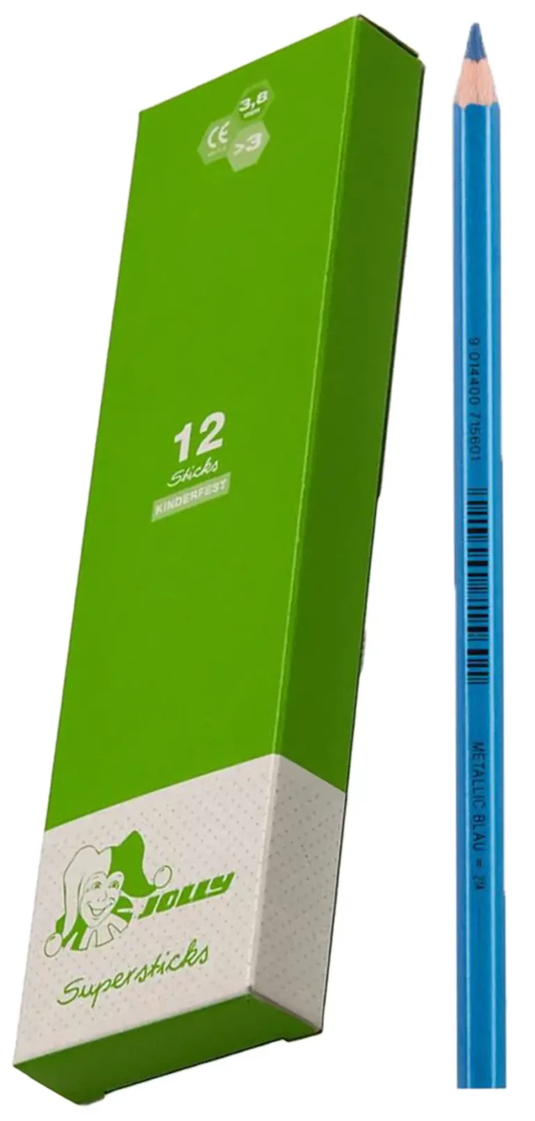 JOLLY Buntstifte 3000 Supersticks Classic 12 Stück metallic blau