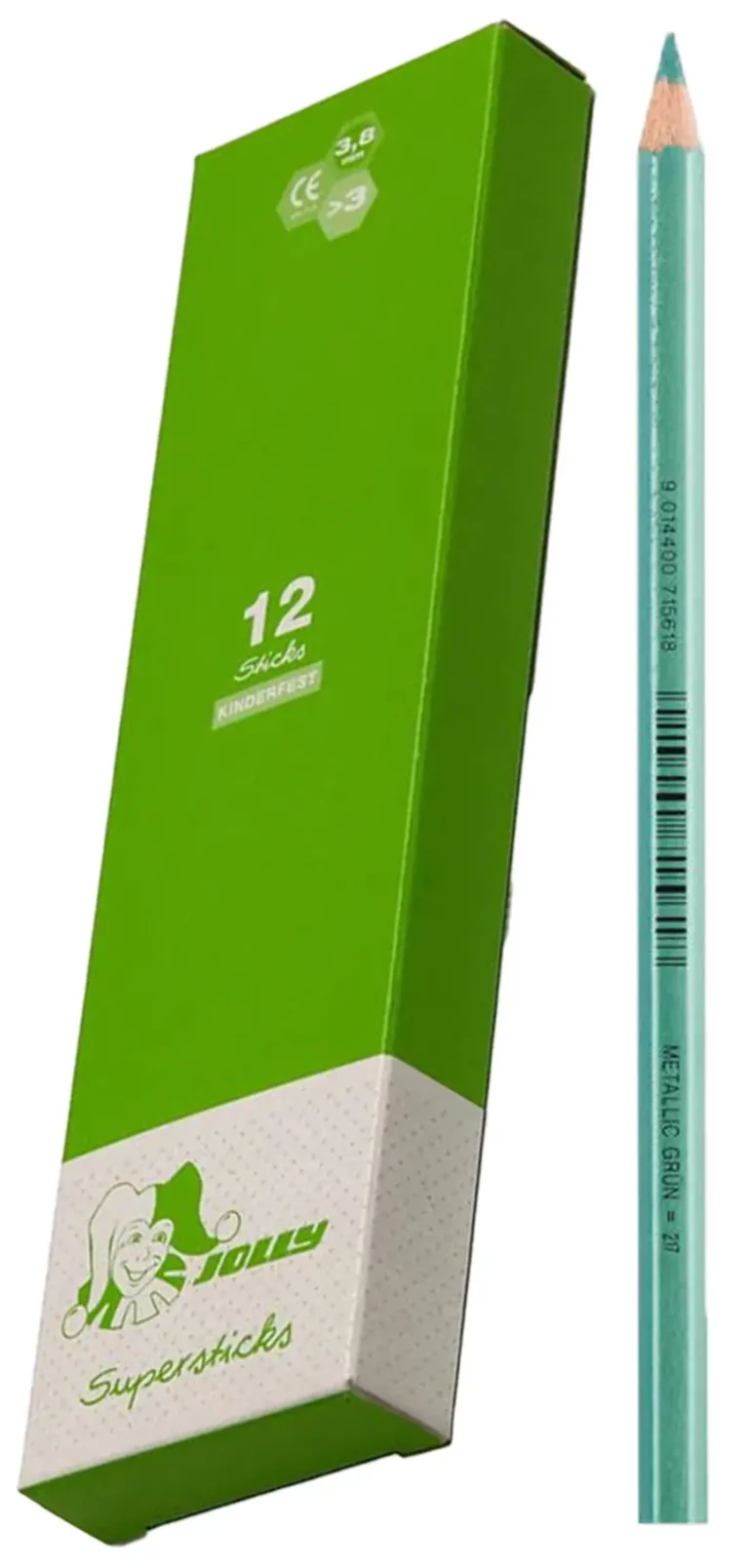 JOLLY Buntstifte 3000 Supersticks Classic 12 Stück metallic grün